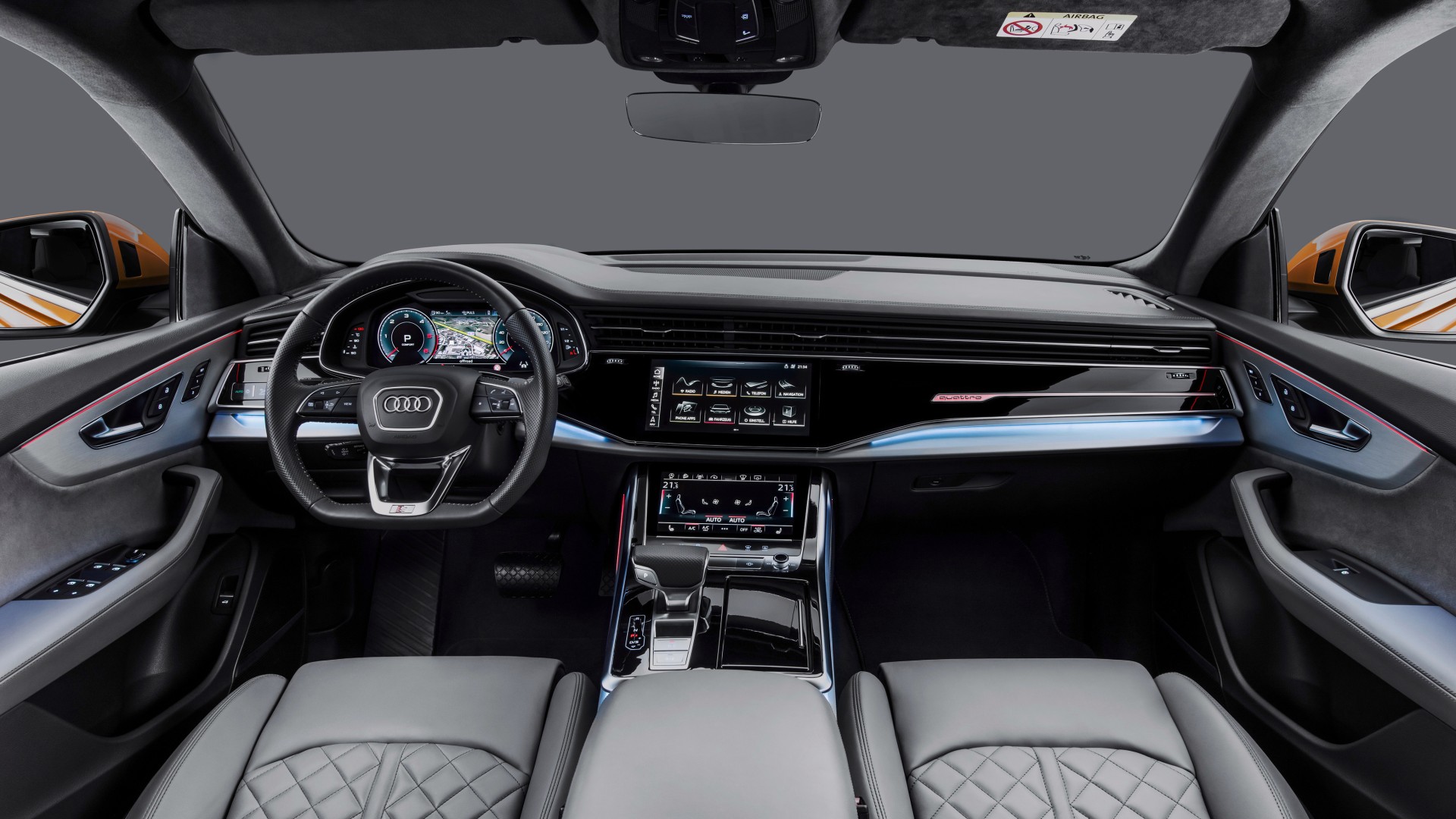 2018 Audi Q8 50 TDI quattro S line 4K Interior Wallpaper | HD Car