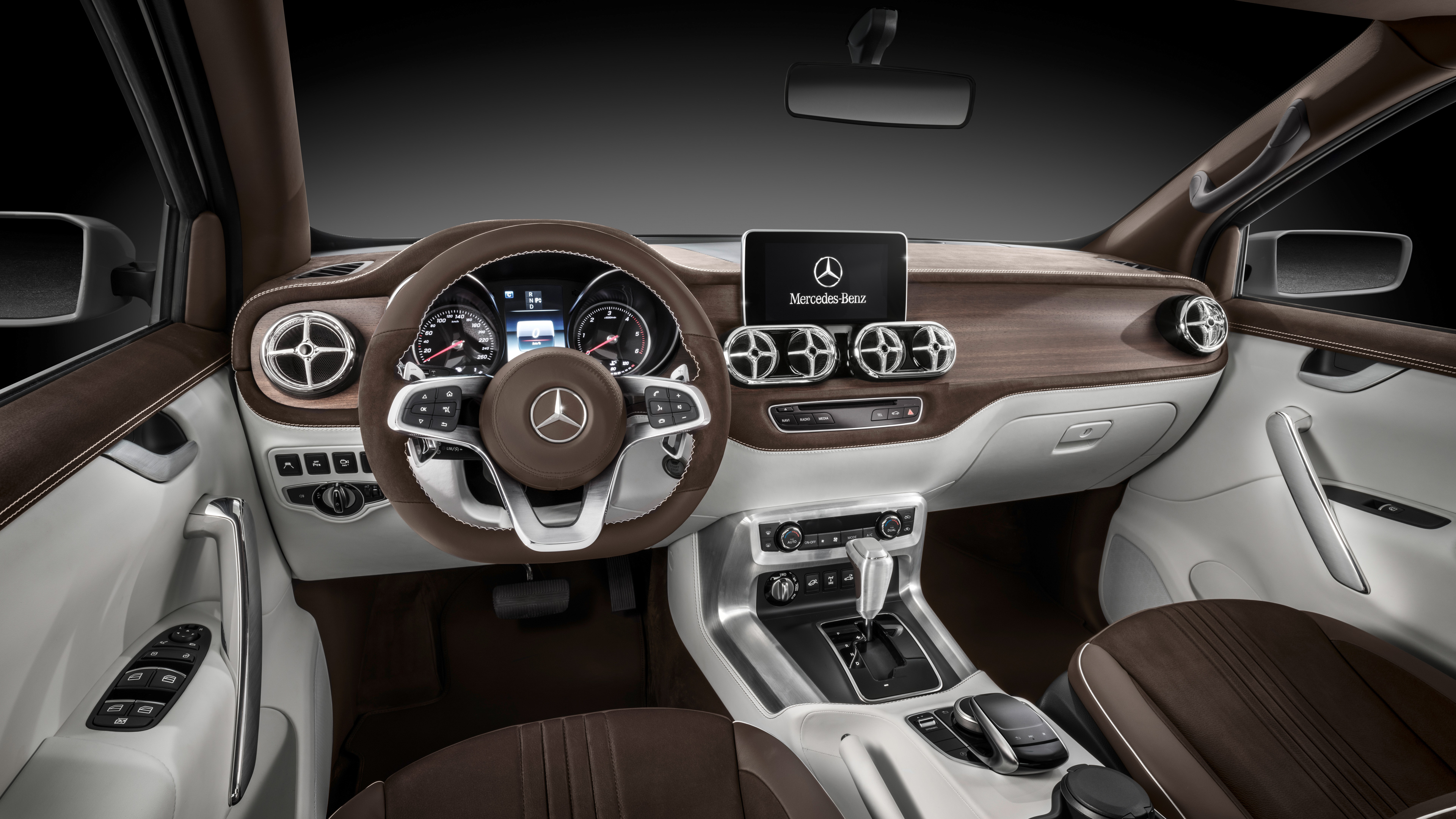 2017 Mercedes Benz X Class Pickup Truck Interior Wallpaper