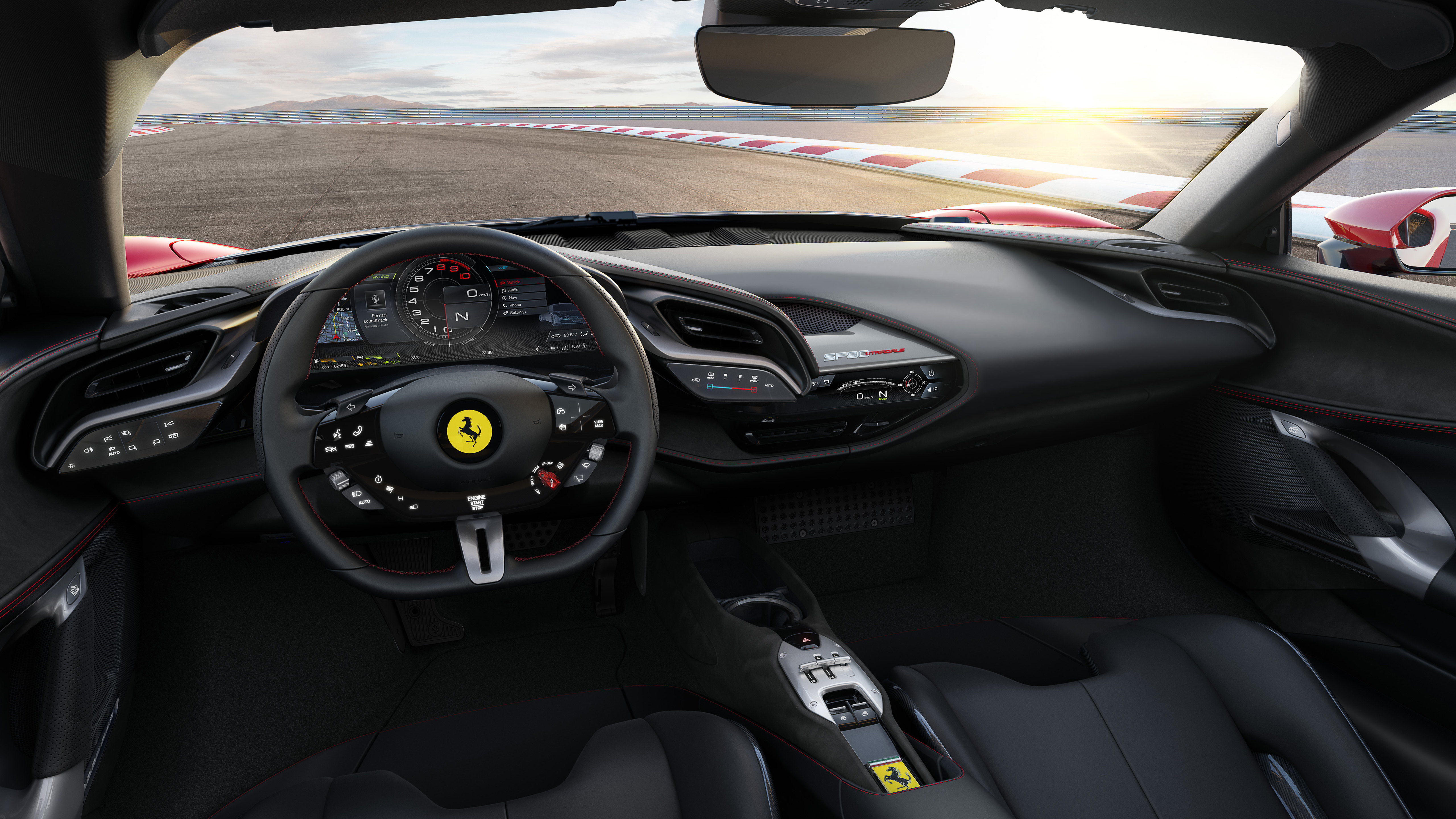 Ferrari Sf90 Stradale 2019 4k Interior Wallpaper Hd Car