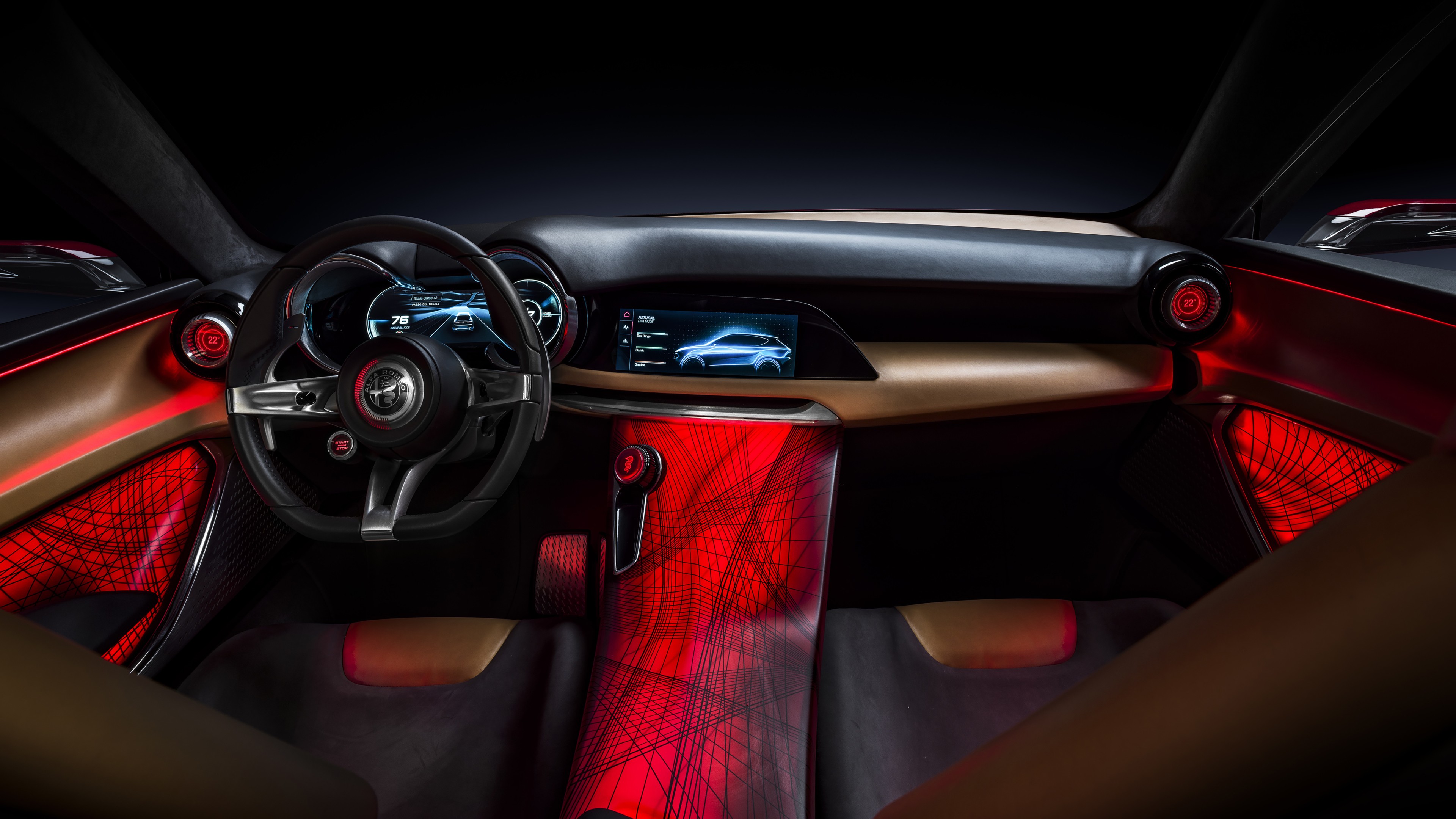 Alfa Romeo Tonale Concept 2022 4K Interior Wallpaper HD 
