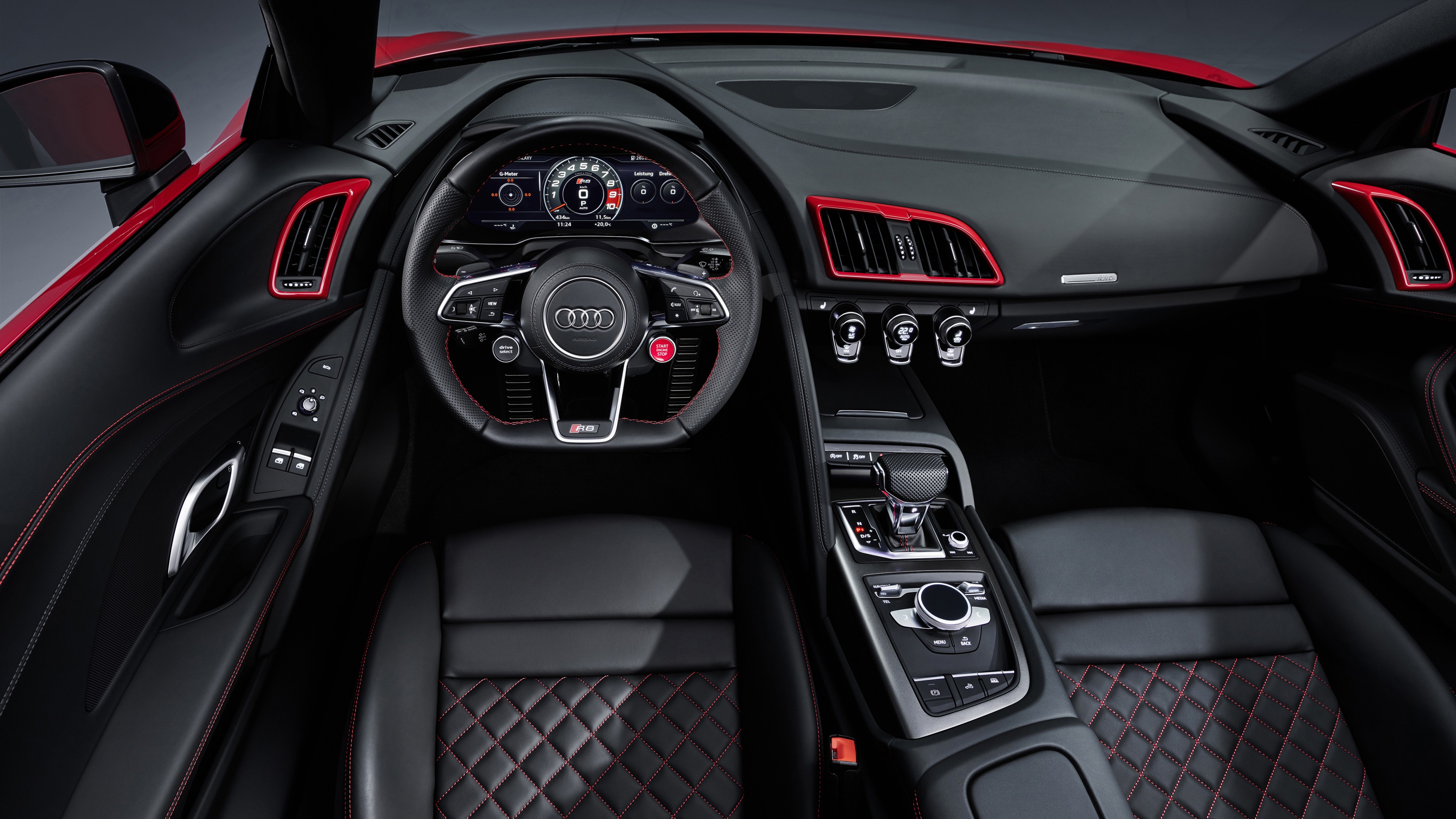 Audi R8 V10 Rwd Spyder 2019 4k Interior Wallpaper Hd Car Wallpapers Id 13600