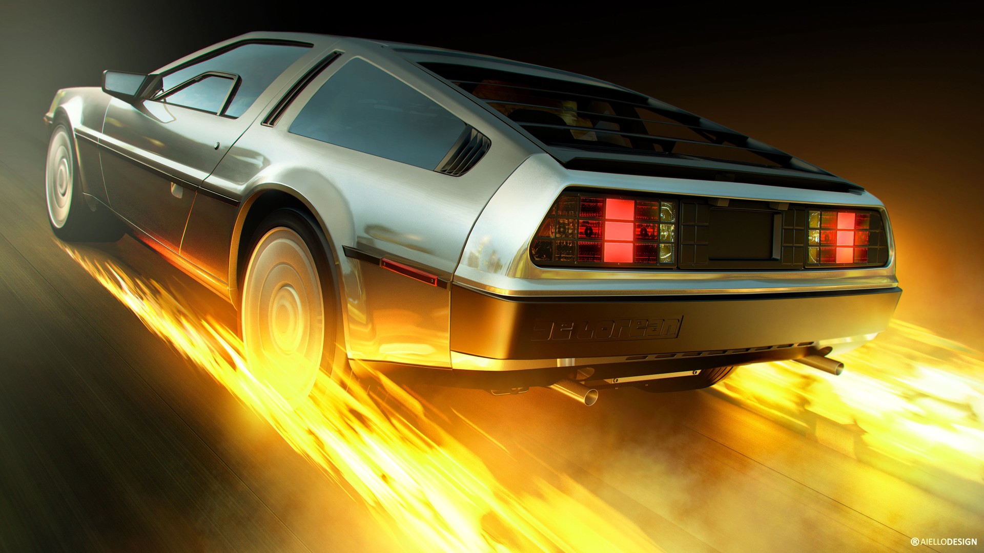 Back to the Future DeLorean 4K Wallpaper HD Car