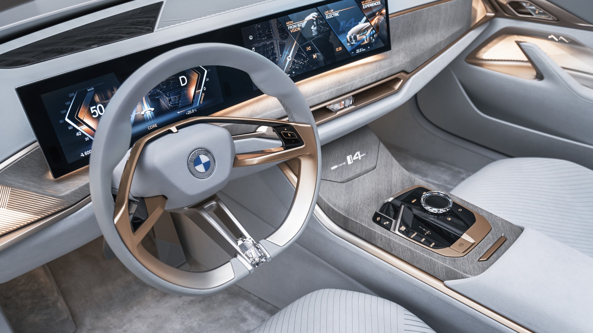 BMW Concept i4 2020 4K Interior Wallpaper | HD Car Wallpapers | ID #14551