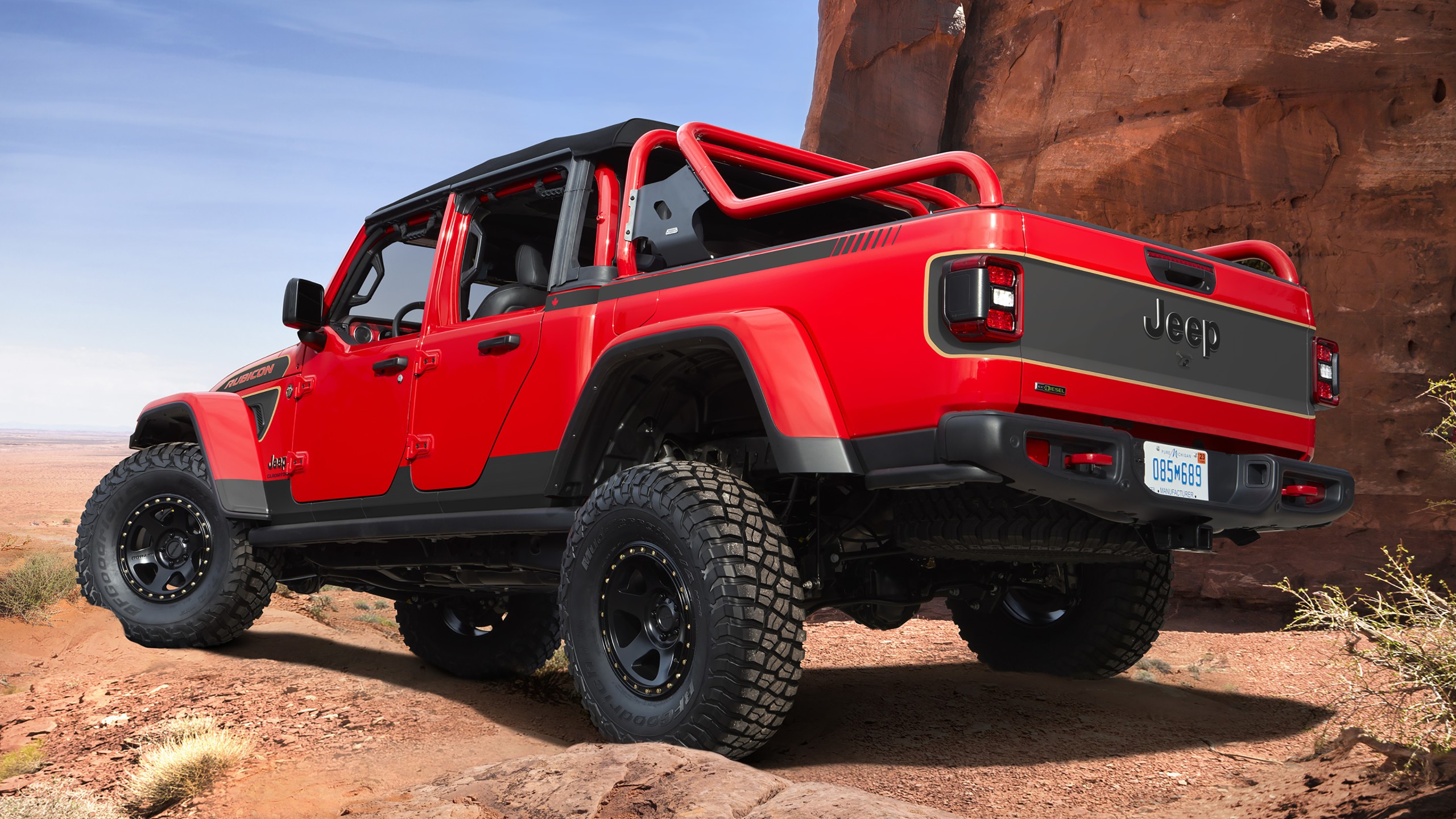 Jeep Red Bare Gladiator Rubicon 2021 4k 2 Wallpaper Hd Car Wallpapers Id 17696