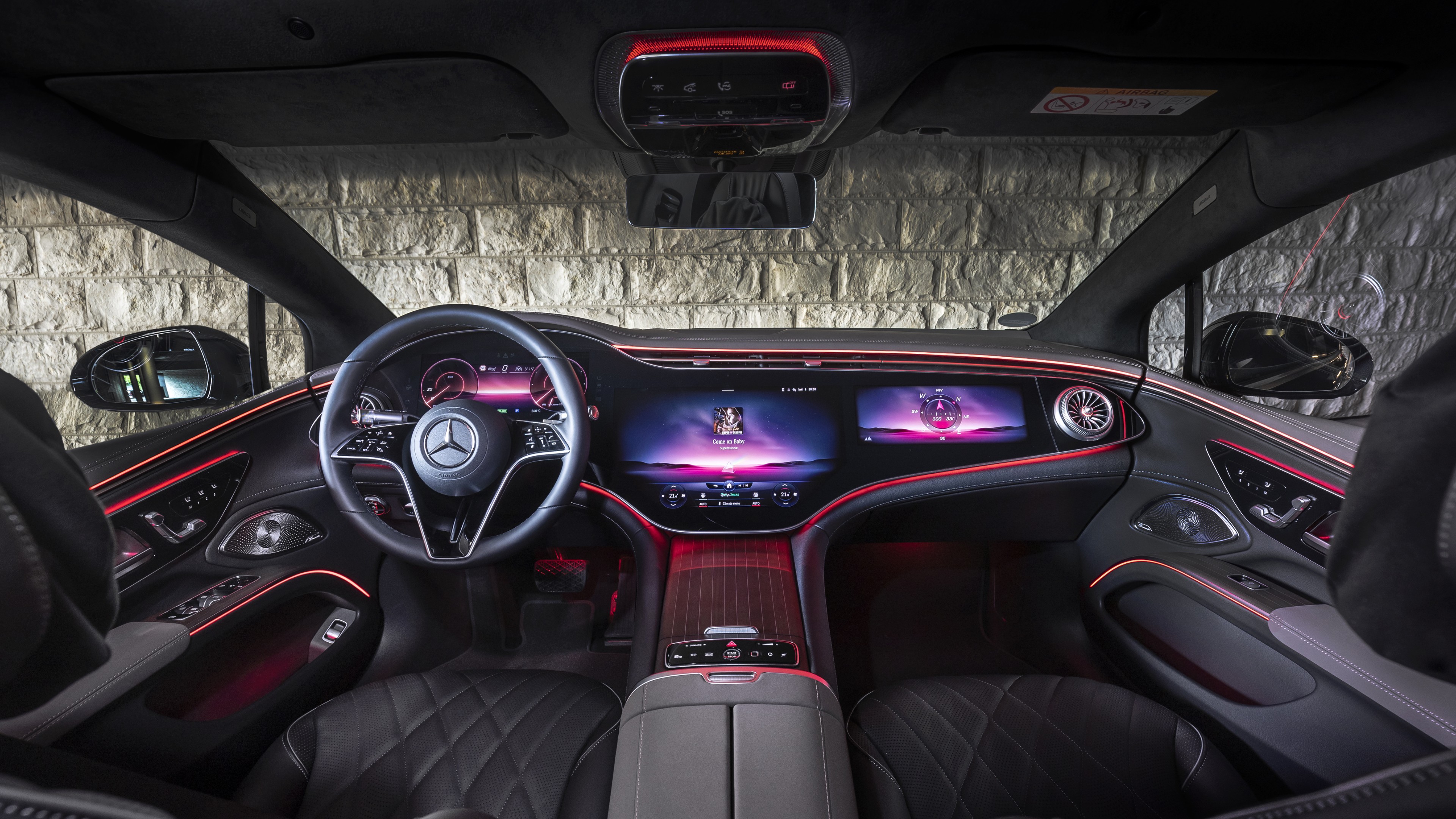 Mercedes Benz EQS 580 4MATIC 2021 Interior Wallpaper HD Car 