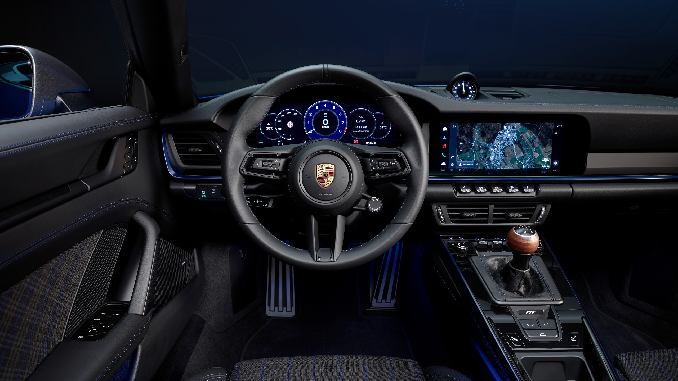 Porsche 911 Carrera T Cabriolet 2024 Interior Wallpaper HD Car 