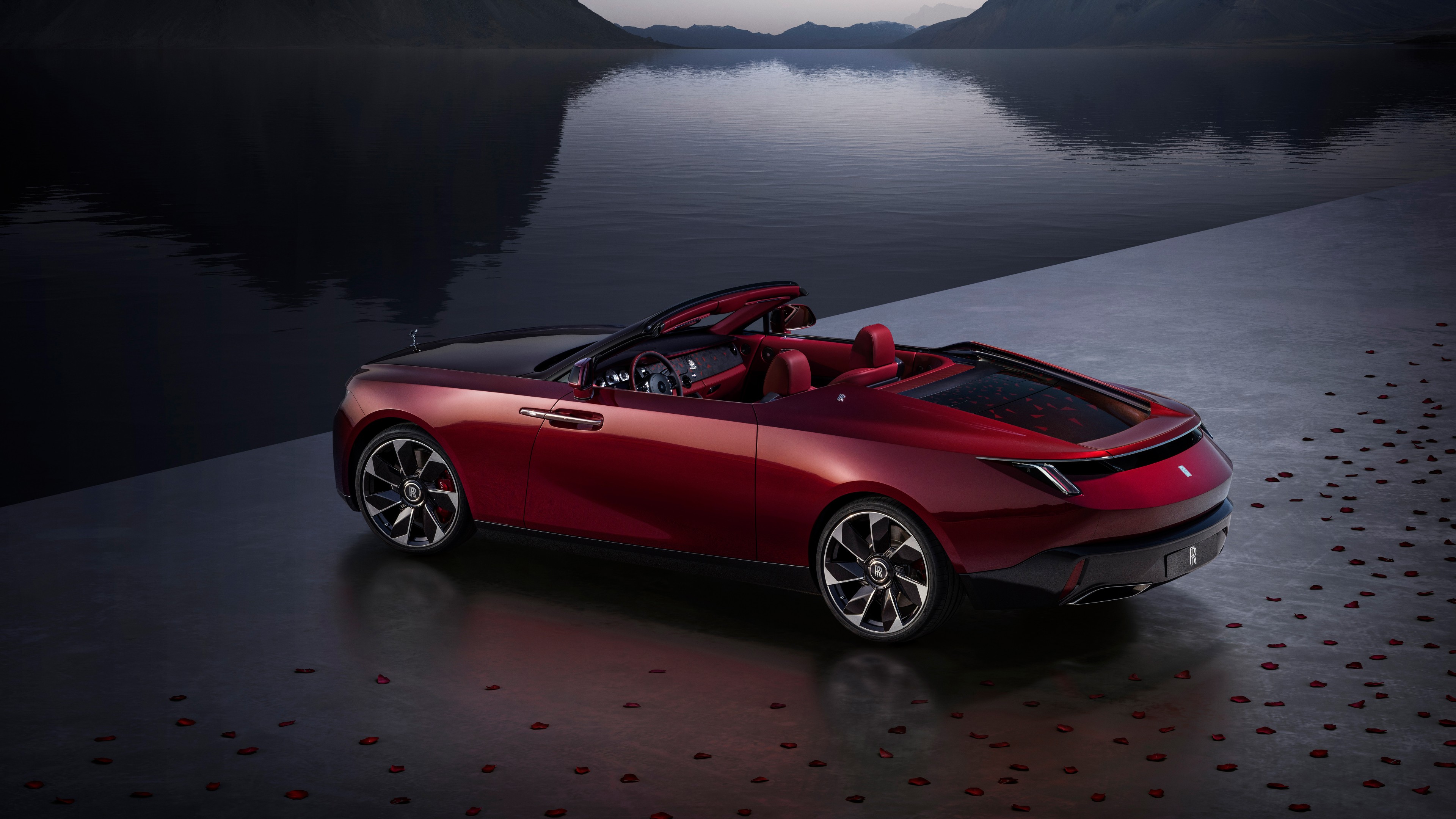 Rolls Royce La Rose Noire Droptail 2023 8K Wallpaper HD Car