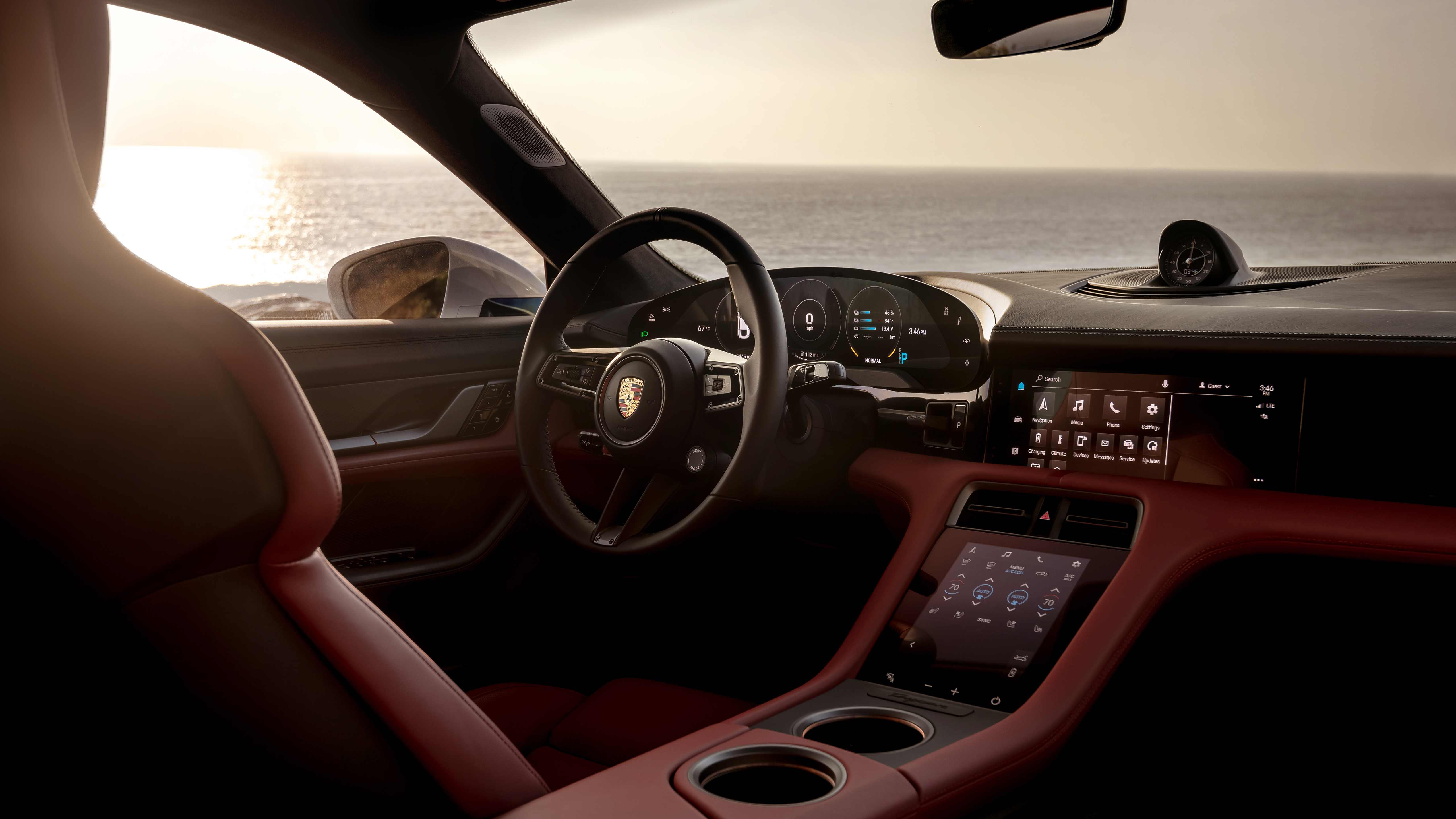 2020 Porsche Taycan Turbo S 4k Interior Wallpaper Hd Car