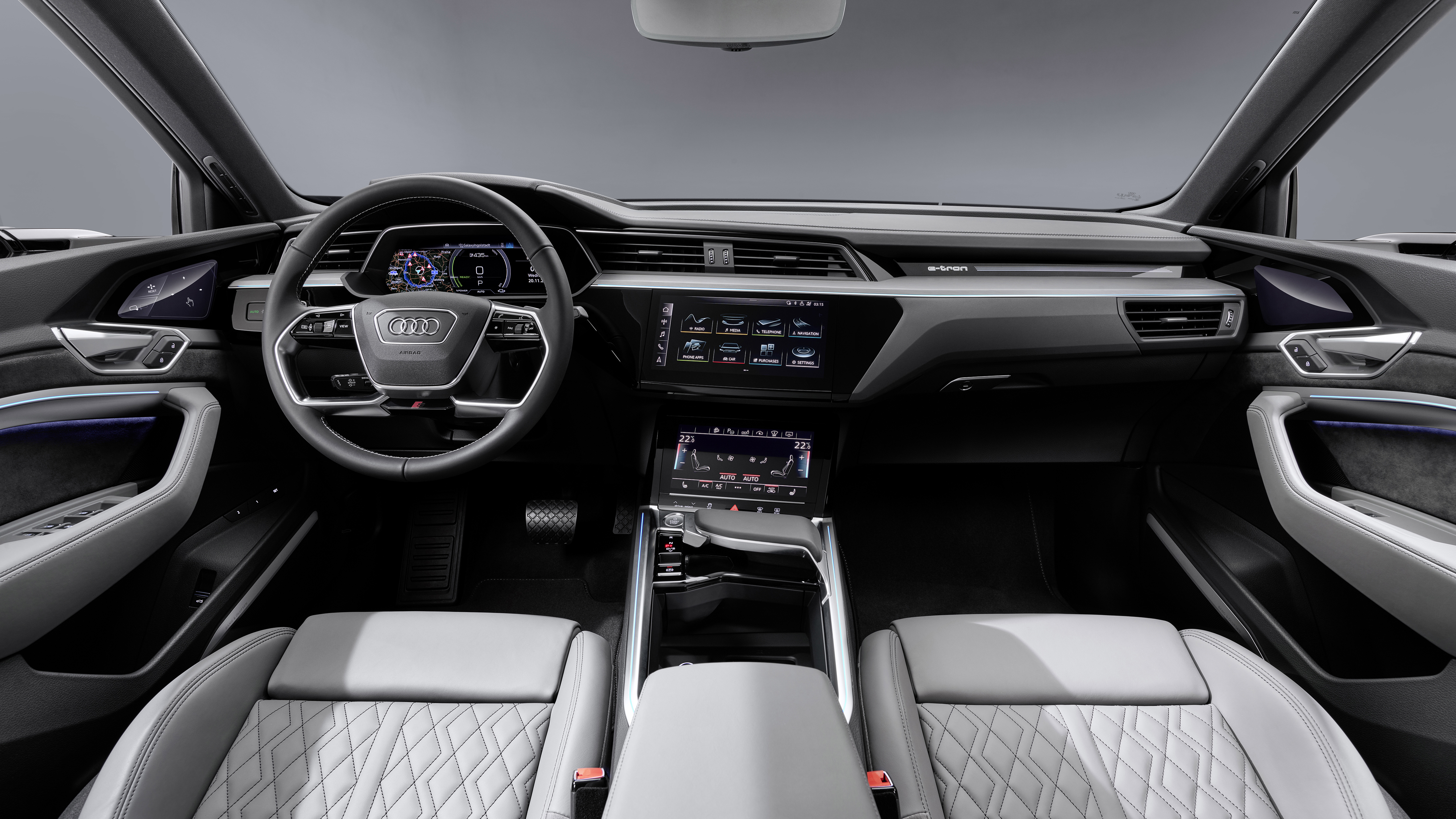 Audi E Tron 55 Quattro Sportback S Line 2020 5k Interior Wallpaper
