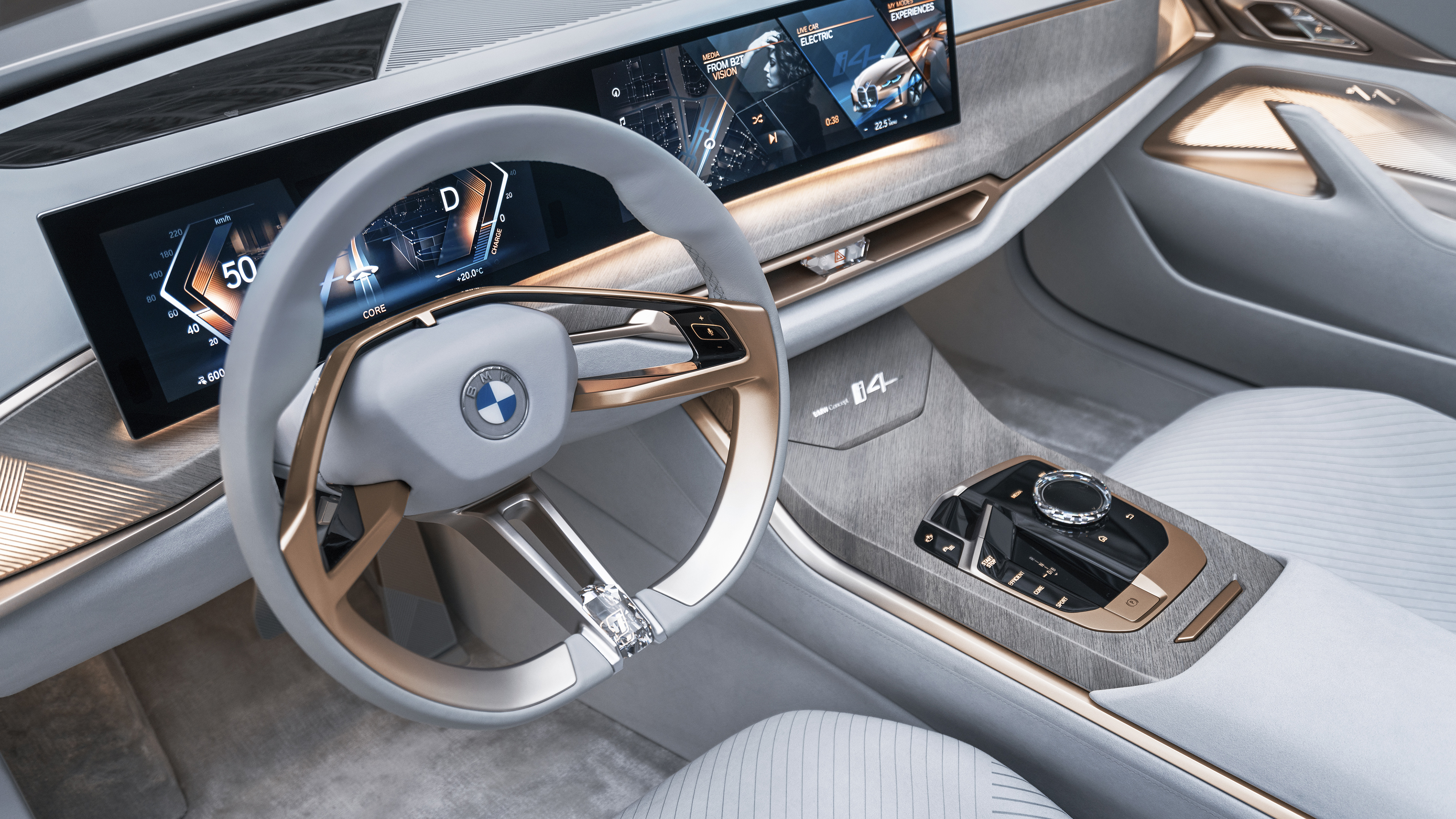 BMW Concept i4 2020 4K Interior Wallpaper HD Car