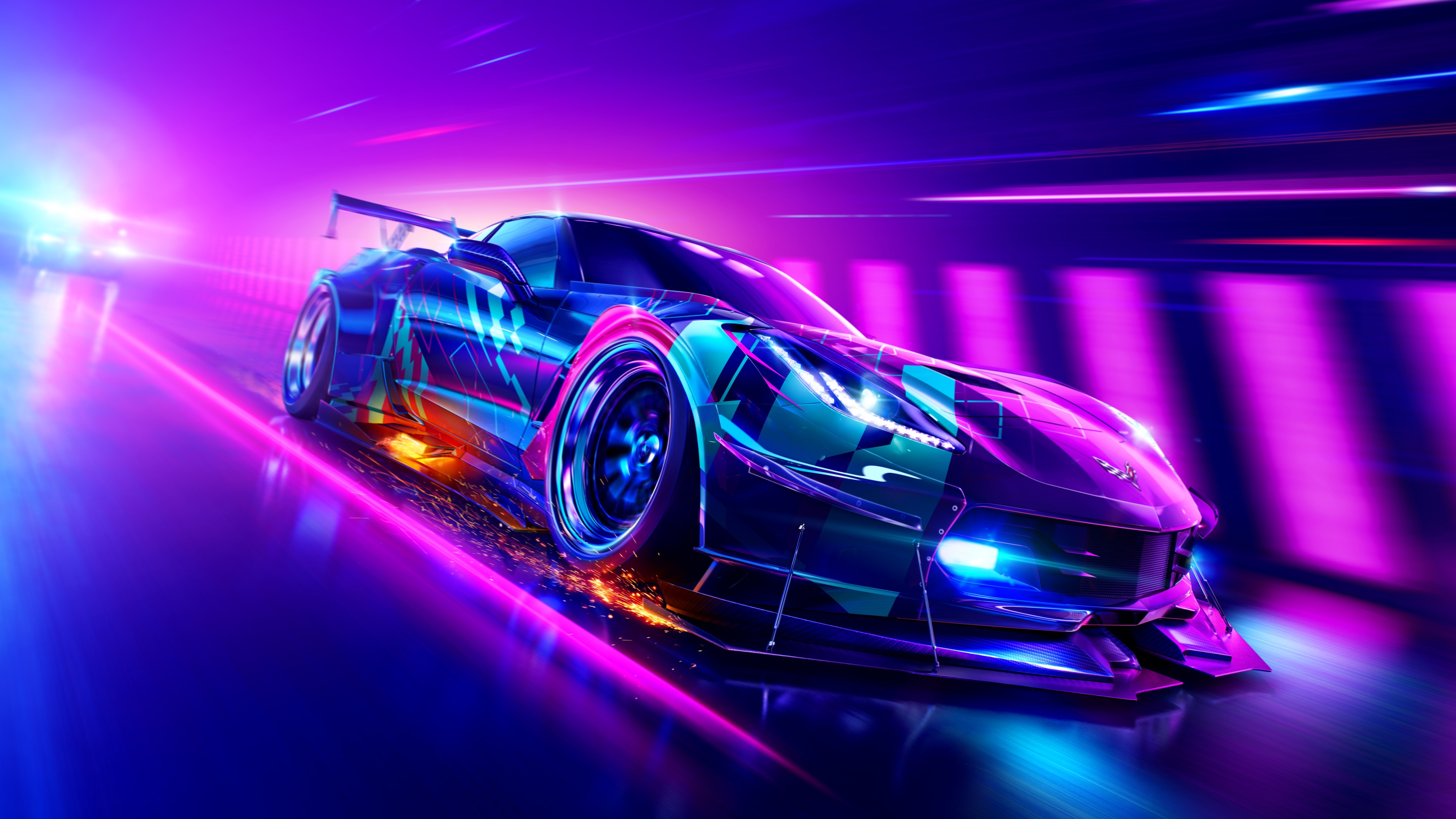 Chevrolet Corvette Grand Sport in Need for Speed Heat Wallpaper | HD