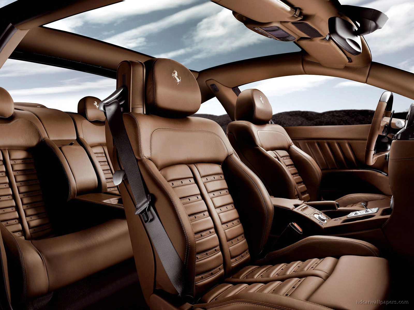 Ferrai 612 Scaglietti Black Interior Wallpaper HD Car