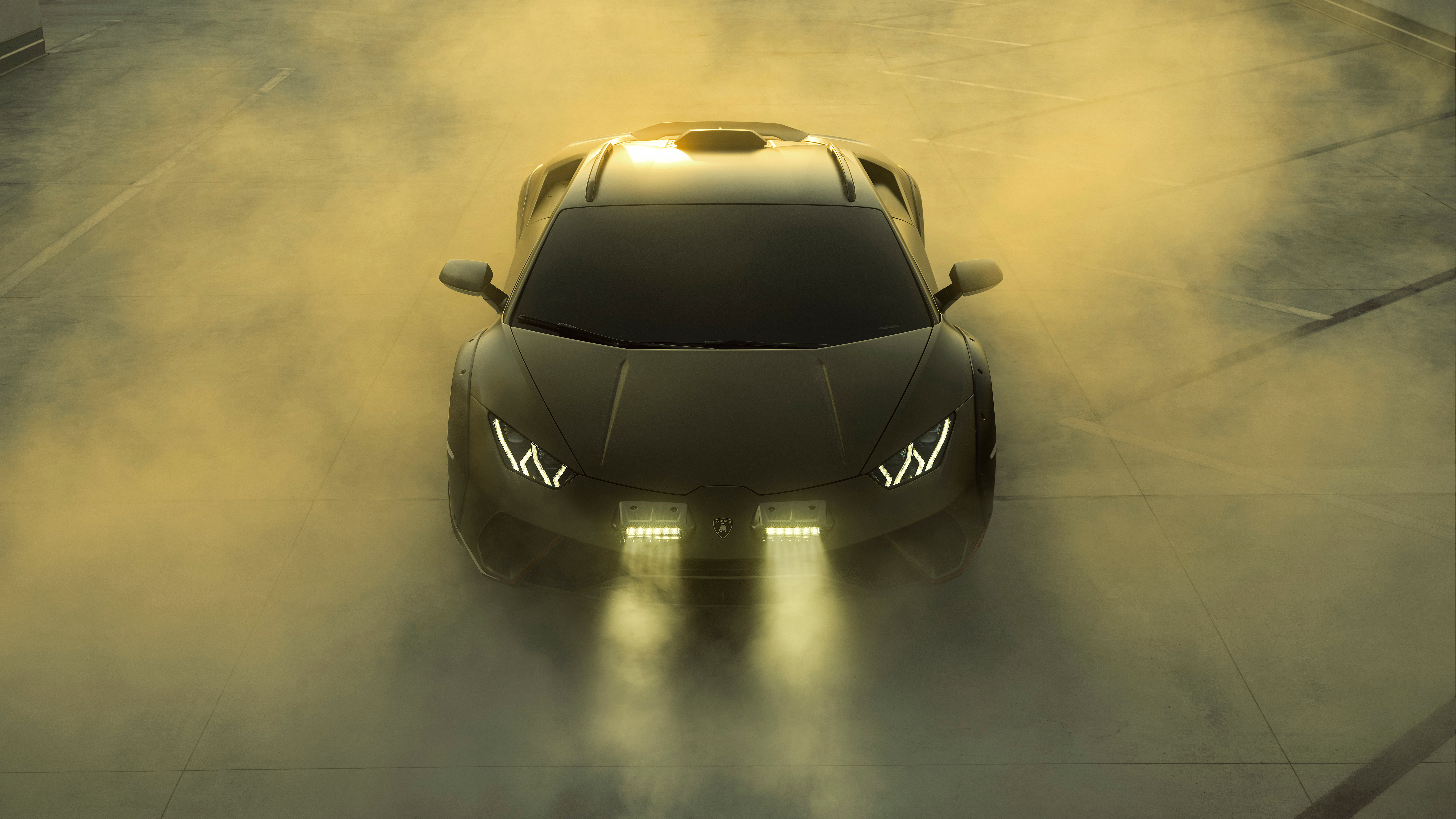 Premium Photo  Wallpaper of lamborghini car with smoke and galaxy vibe  generated ai