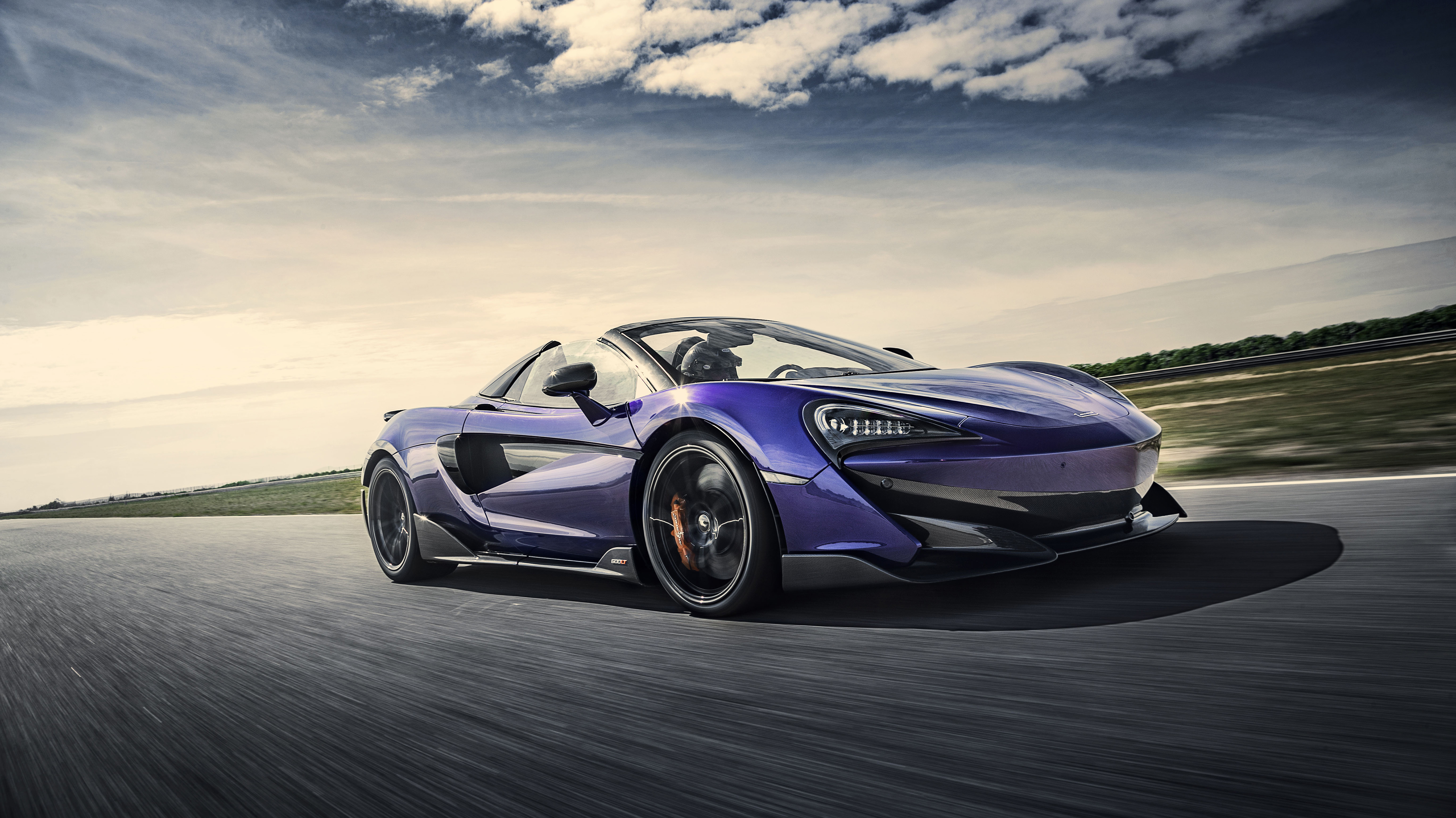 McLaren 600LT Spider Lantana Purple 2019 5K Wallpaper - HD Car ...