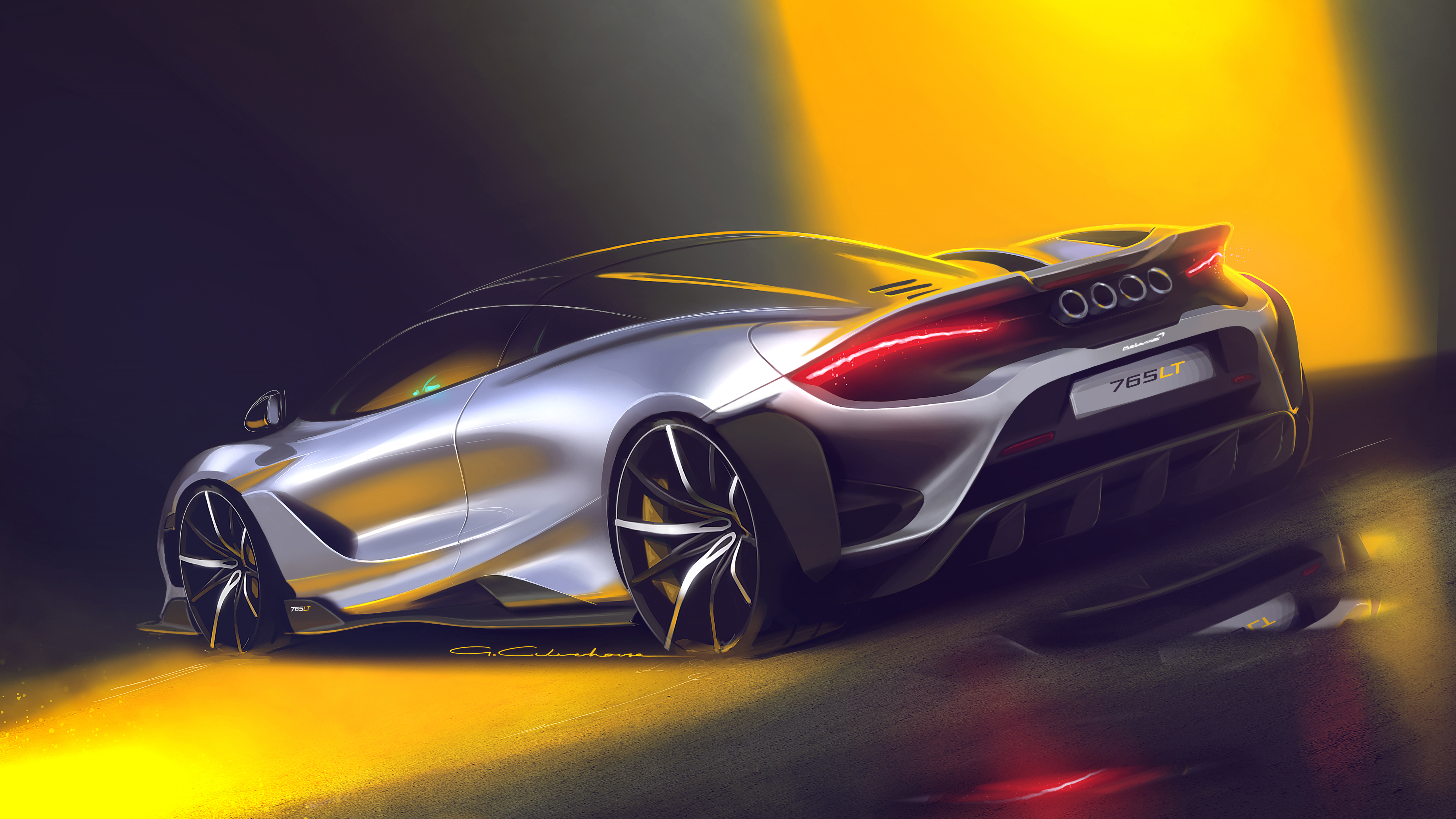 McLaren 765LT Concept Art 2020 5K Wallpaper.