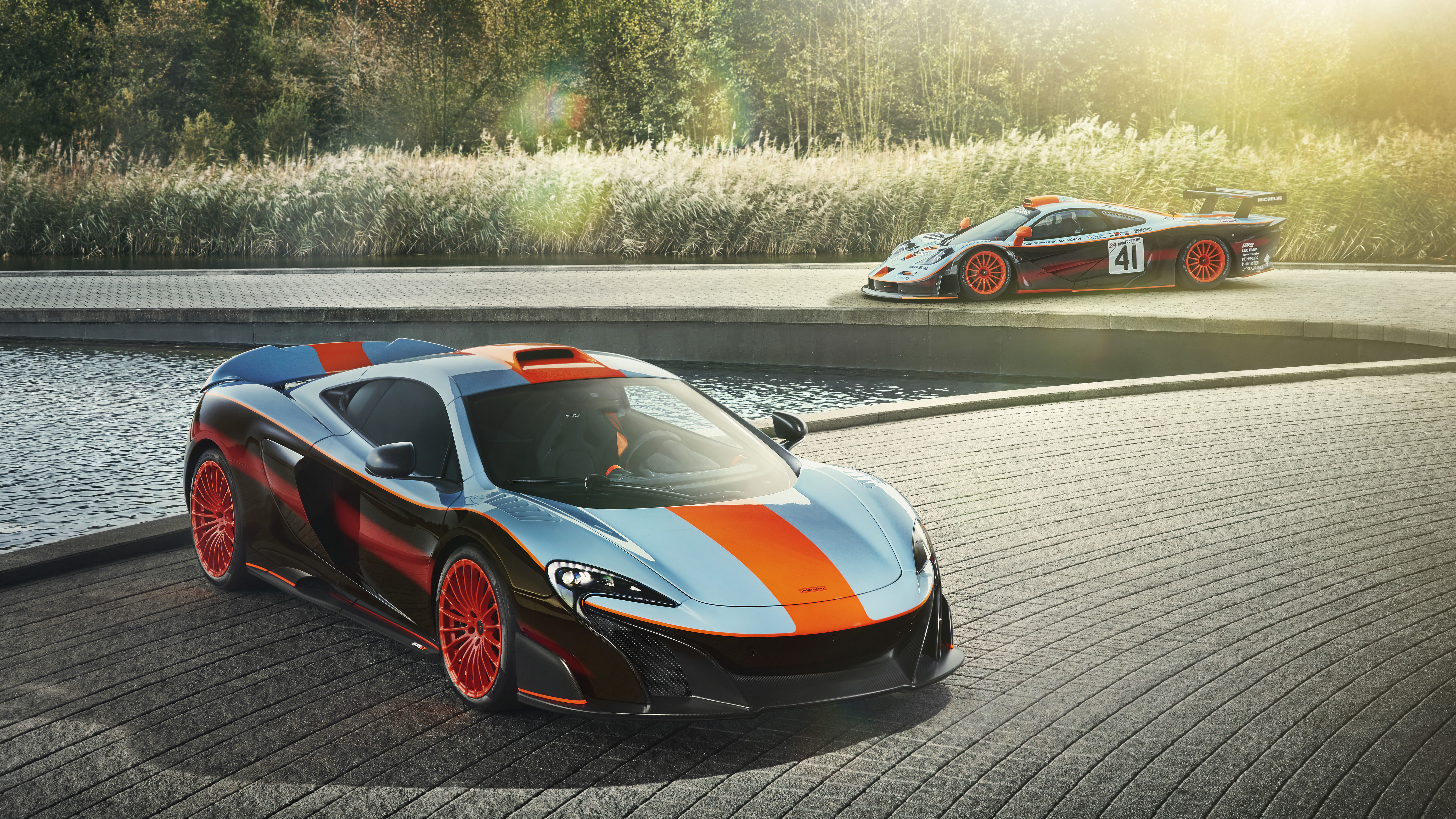 McLaren MSO 675LT Gulf Racing Theme 2018 4K 8K 2 Wallpaper ...