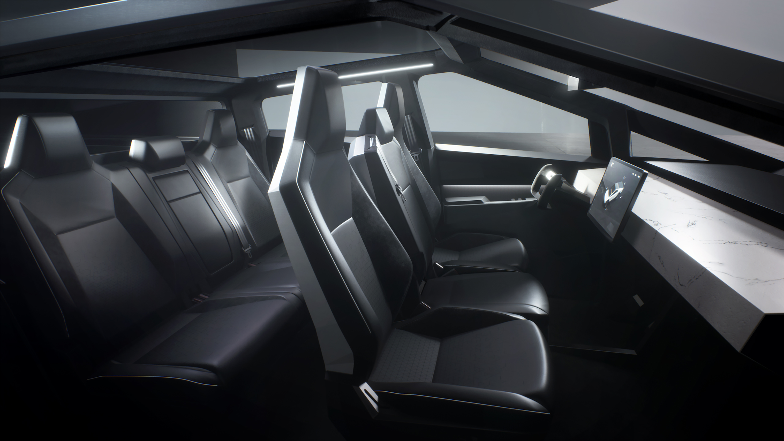 Tesla Cybertruck Prototype 2019 Interior Wallpaper HD Car Wallpapers 